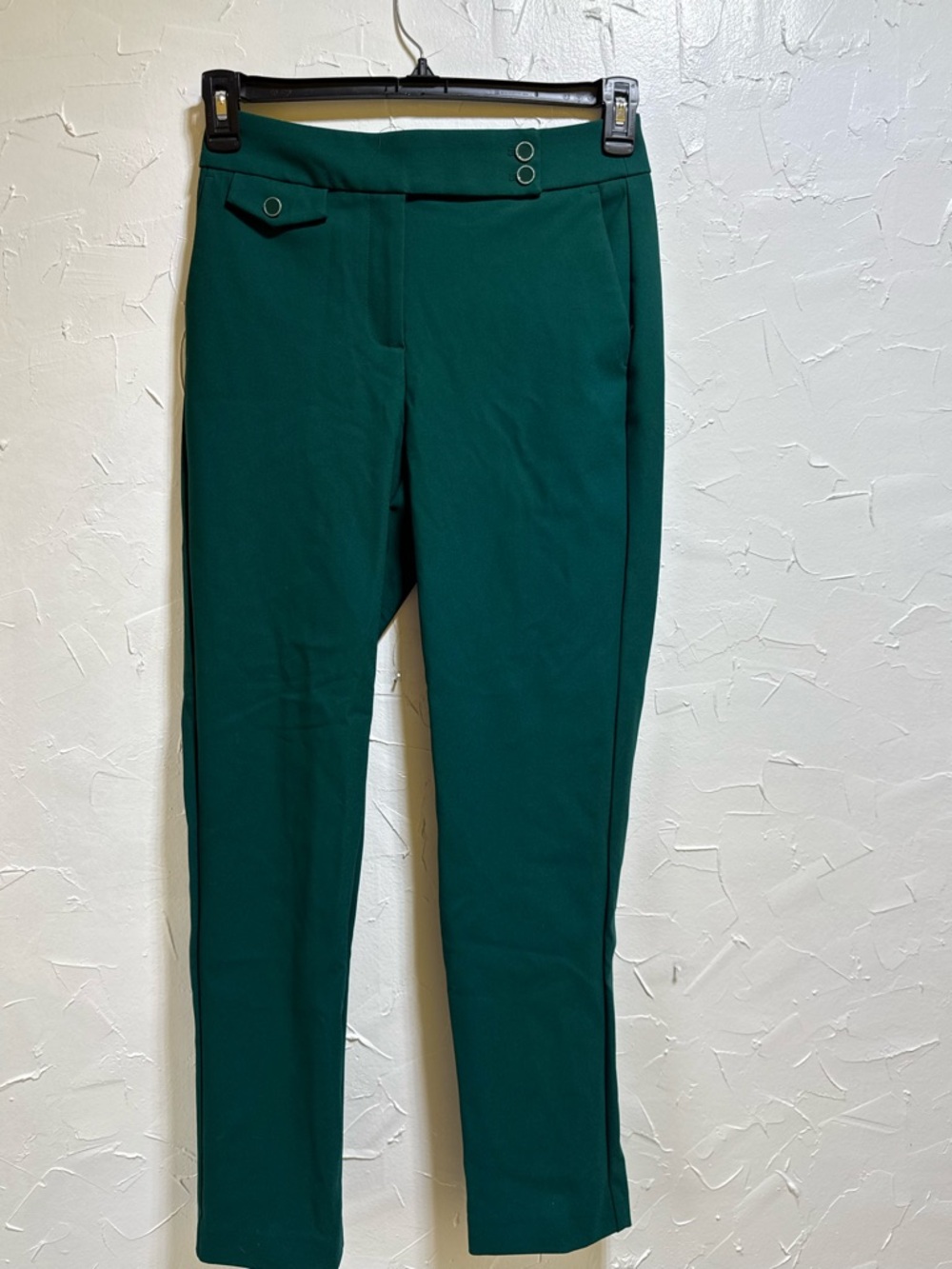 Rachel Zoe Emerald Green Straight-Leg Tailored Pants